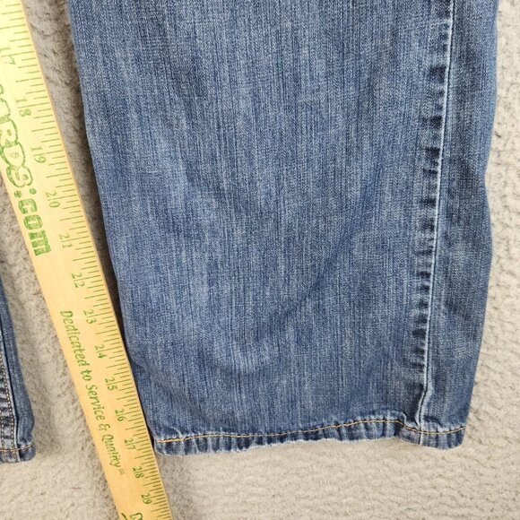 Levi's Jeans Mens 36x30 Blue 527 Low Boot Slim Fit Western Cowboy Faded Workwear - Picture 4 of 9